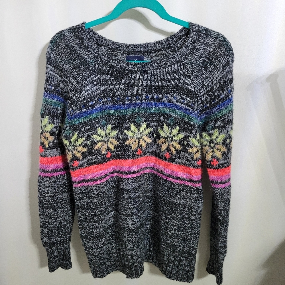 American Eagle Outfitters Jegging Sweater, Size Small Multi Color Wool Blend